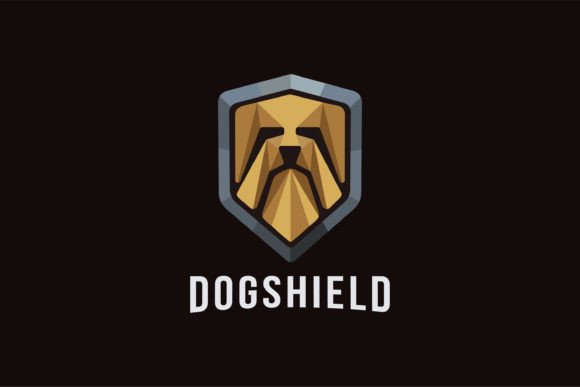 Creative Shield of Dog Logo Icon