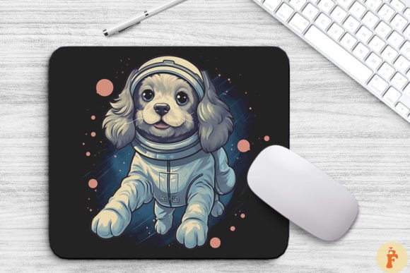 Cute Astronaunt Cocker Spaniel Dog