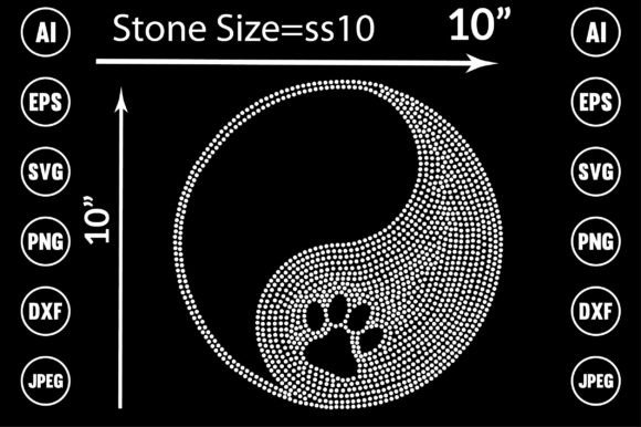 Dog Logo Rhinestone Design