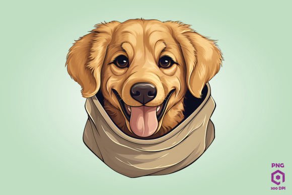 Golden Retriever Dog Inside Pocket 3
