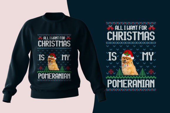 Pomeranian Dog Ugly Christmas Sweater