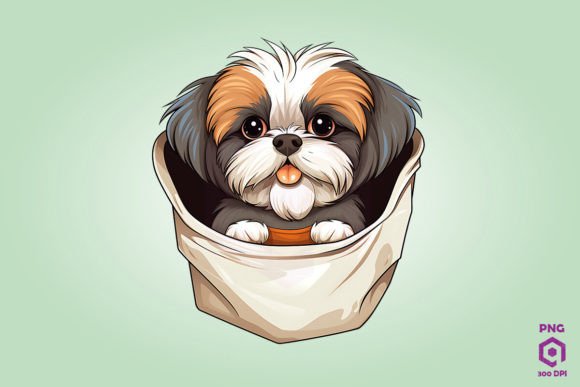 Shih Tzu Dog Inside Pocket 2