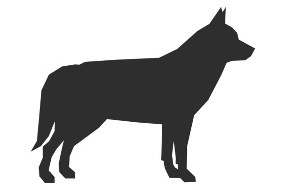 Siberian Husky Black Silhouette