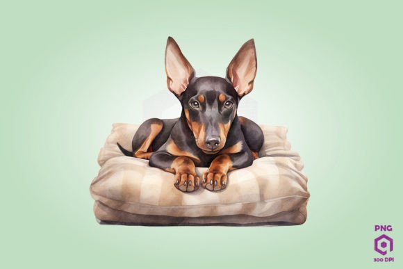 Sleeping Doberman Pinsche Dog