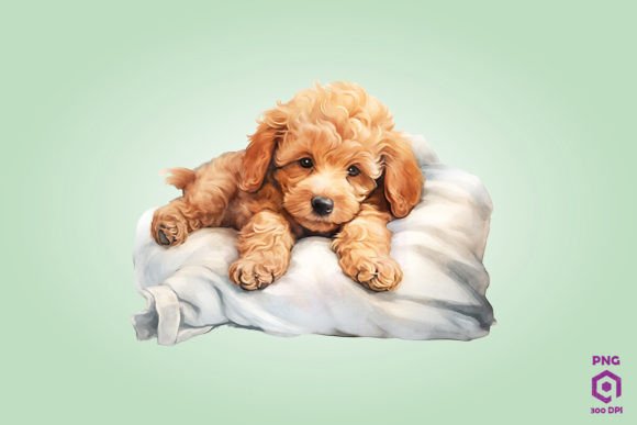 Sleeping Poodle Dog 1