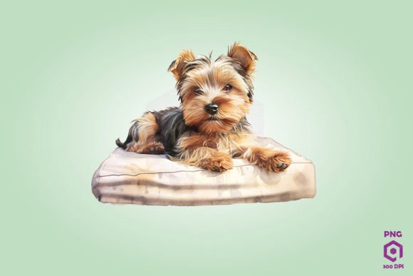 Sleeping Yorkshire Terrier Dog 1