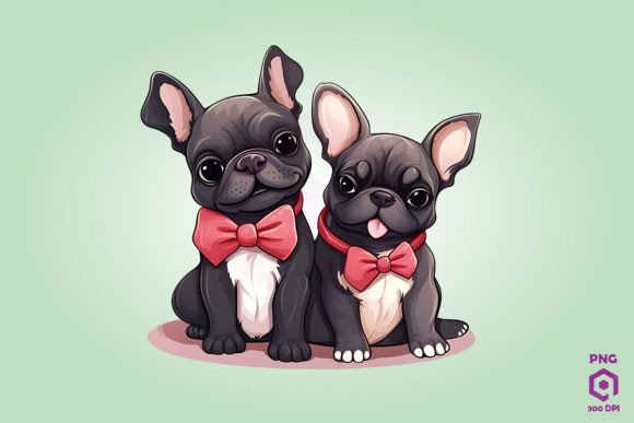 Valentine Couple of Bulldog Dog 9