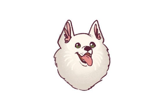 Watercolor American Eskimo Dog