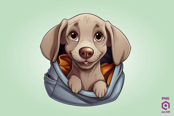 Weimaraner Dog Inside Pocket
